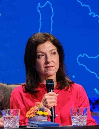 Katherina Reiche beim Karlspreis-Europa-Forum in Aachen, 2026.