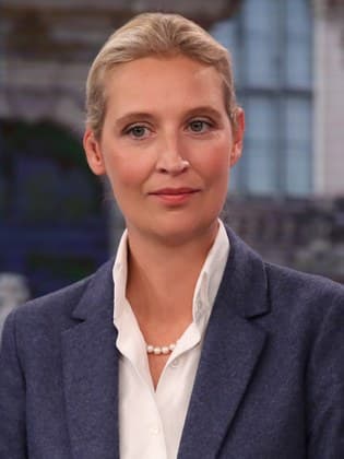 Alice Weidel am Wahlabend in Sachsen, 2019. Fotoausschnitt.