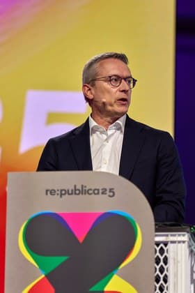 Karsten Wildberger bei der re:publica in Berlin, 2025.