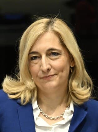 Nina Warken bei einem Treffen des Rates der Europäischen Union, 2025.